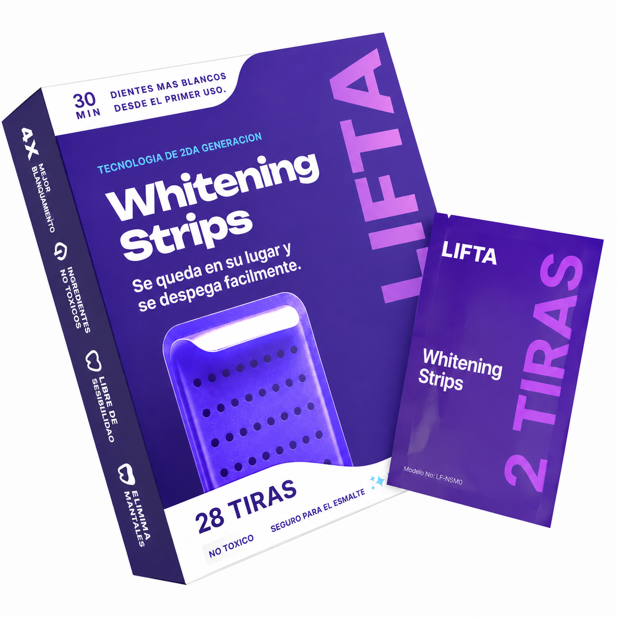 Lifta — Tiras Blanqueadoras Dentales, 28 Tiras